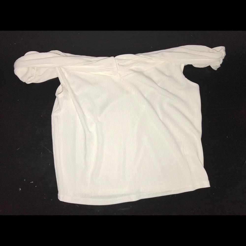 White off-the-shoulder top